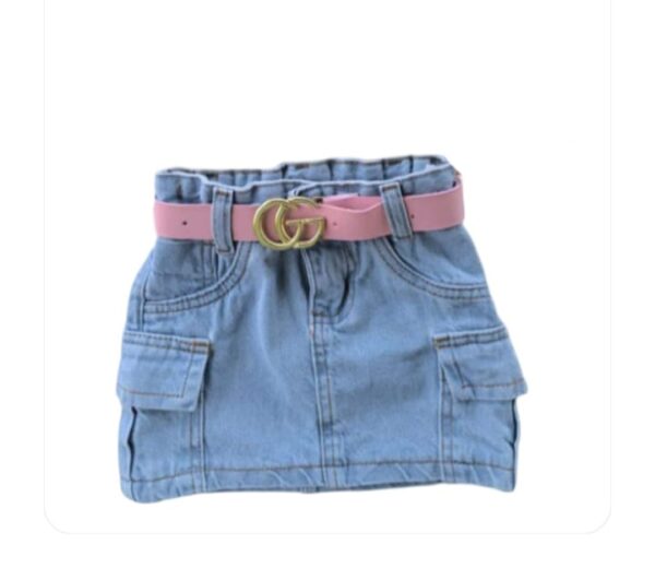 Saia Cargo Jeans com Cinto - Imagem 2