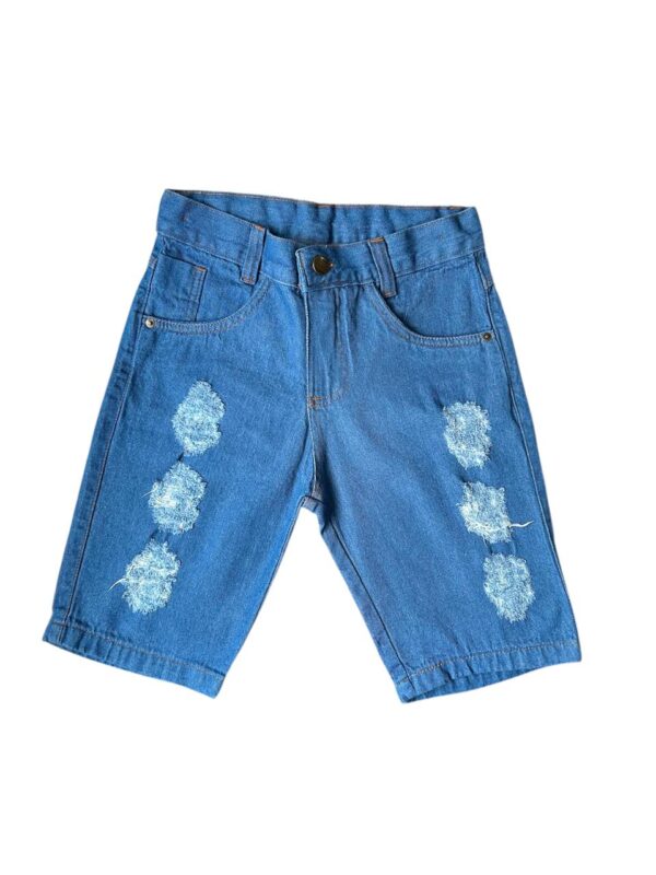 Bermuda Jeans Juvenil Destroyed