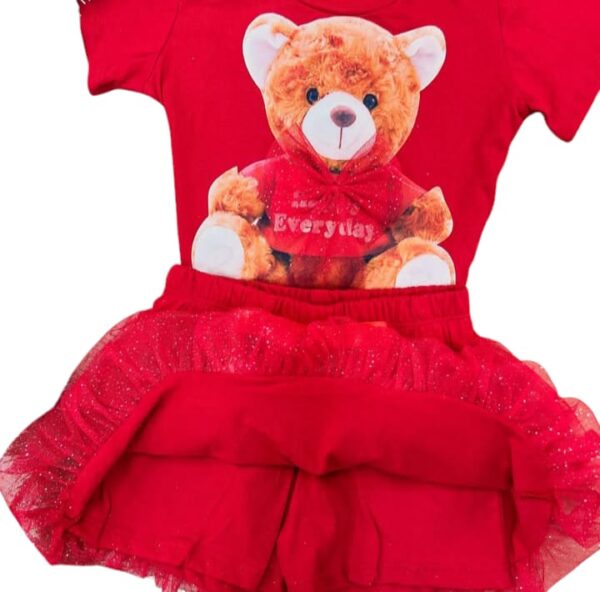 Conjunto Shorts Saia Urso com Pompom - Imagem 2