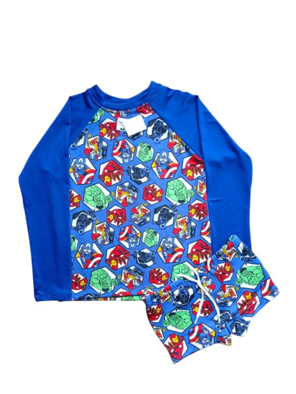 Conjunto Infantil com Proteção UV – Personagem com Sunga Boxer