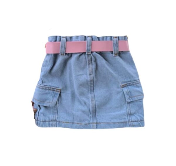 Saia Cargo Jeans com Cinto - Imagem 3