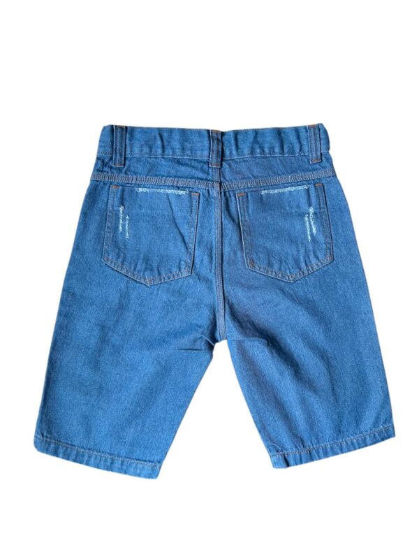 Bermuda Jeans Juvenil Destroyed - Imagem 2